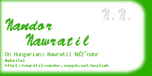 nandor nawratil business card